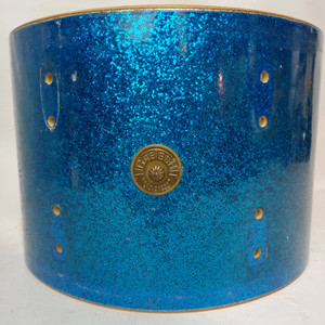Gretsch 9x13"Blue Sparkle Tom Drum Shell Round Badge Vintage 60s 6Ply Jasper USA