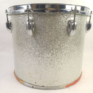 *Slingerland 12x14" 3Ply Silver Sparkle Wrap Concert Tom Drum 70s Marching Quad *Slingerland 12x14" 3Ply Silver Sparkle Wrap Concert Tom Drum 70s Marching Quad