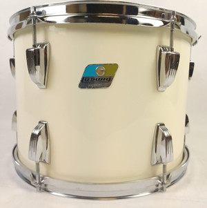 Ludwig 10x14"White Cortex Tom Drum Vintage80 6Ply Maple Classic Blue/Olive Badge