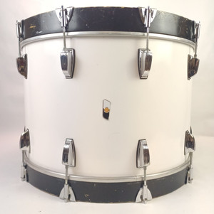 Ludwig 14x22"White Cortex 6Ply Maple Rockers Bass Drum Black/White Badge Kick US