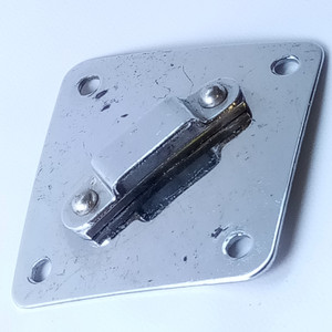 Rogers Diamond Ride Tom Shell/Bass Drum Rail Mount Bracket Chrome Vintage 60s US Rogers Diamond Ride Tom Shell/Bass Drum Rail Mount Bracket Chrome Vintage 60s US