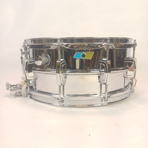 *Ludwig 70s 6.5x14" Super-Sensitive #411 Snare Drum Blue/Olive Badge USA Chrome*