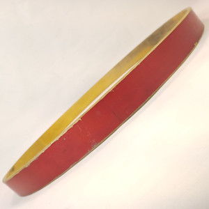 22"x1 3/4"x1/4"Bass Drum Hoop/Rim Red Exterior Paint No Inlay Channel In Round