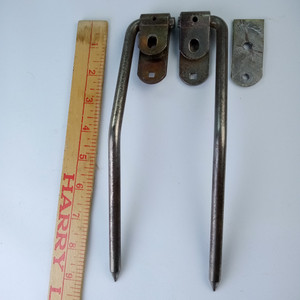 WFL 2x Gull Wing Bass Drum Spurs/Legs Parts Nickel Ludwig Mount#1305 Vintage 50s WFL 2x Gull Wing Bass Drum Spurs/Legs Parts Nickel Ludwig Mount#1305 Vintage 50s