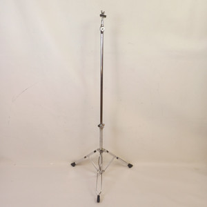 Vintage 80s Straight Cymbal Stand Double-Braced Tripod Crash/Ride Chrome Taiwan