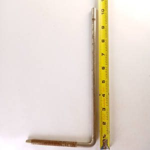 Ludwig 50-60s 3/8x5.5x10"Cymbal L-Arm Rod Nickel Vintage Bass Drum Mount Holder