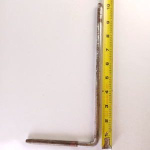 Ludwig Cymbal L-Arm Rod Nickel Vintage 50-60s Bass Drum Mount Holder 3/8x5.5x10"