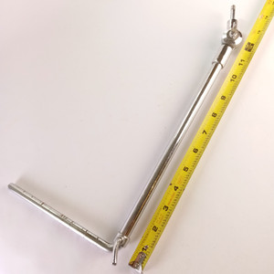 Premier 3/8x6.5"x14"Cymbal L-Arm Chrome Bass Drum Mount Holder Stand Vintage 70s