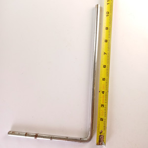 American 3/8x7x11"Cymbal L-Arm Rod Chrome Vintage 50s Bass Drum Mount Holder USA