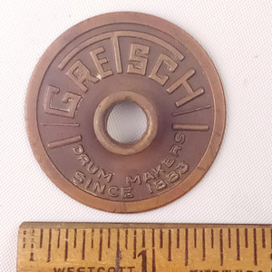 Gretsch Snare Drum Round Badge Skinny Sticks Broadkaster 40s-50s Brooklyn,NY USA