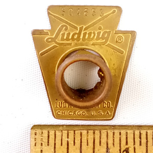 Ludwig #504653 Keystone Badge 1967 Brass Vintage Snare/Tom/Bass Drum +OG Grommet