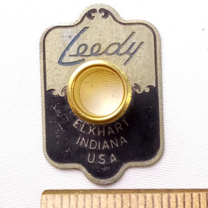 Leedy Elkhart Indiana USA Blue/Aluminum Badge Snare/Bass/Tom Drum+OG Grommet 40s