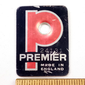 Premier Serial#24131 Badge Made In England Bass/Snare/Tom Drum Vintage70s UK Tag