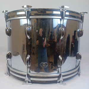 Slingerland 14x24" Jazz Rock Bass Drum Virgin 1970 3Ply Chrome Over Wood COW USA