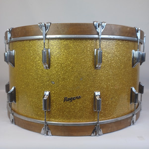 Rogers 14x28"Dayton Holiday Bass Drum Virgin Gold Sparkle 60s Pre-Powertone Ohio