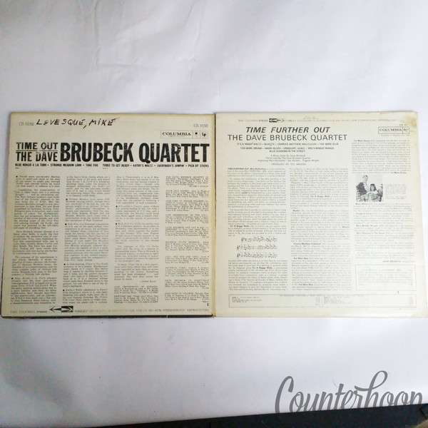 The Dave Brubeck Quartet – Time Out 1961 Columbia CS8192 VG++ /Further VG Stereo