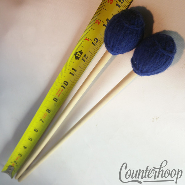 VIC FIRTH CORPSMASTER M75 MEDIUM GREY CORD VIBE MALLETS Pair 2 Marching Bandk