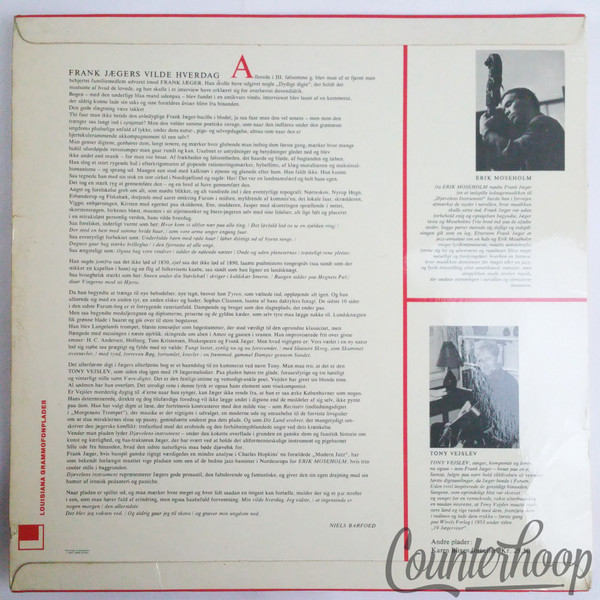 Frank Jæger-Djævelens Instrument-Jægerviser-Digte 1960 Louisiana Grammofonplader