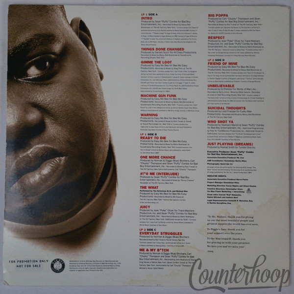 The Notorious B.I.G. – Ready To Die The Remaster 2LP 2004 Reissue Clean Promo NM