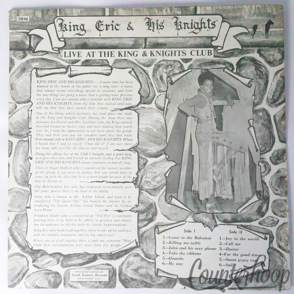 King Eric And His Knights-Live At The King And Knights Club 1974 EX Elite Record