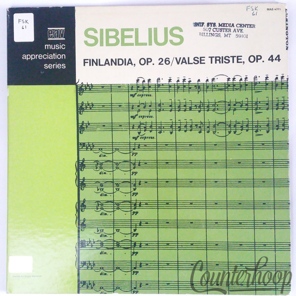 Sibelius-Finlandia,Op26/Valse Triste,Op44 1969 Mono EAV Lexington – MAS 4011