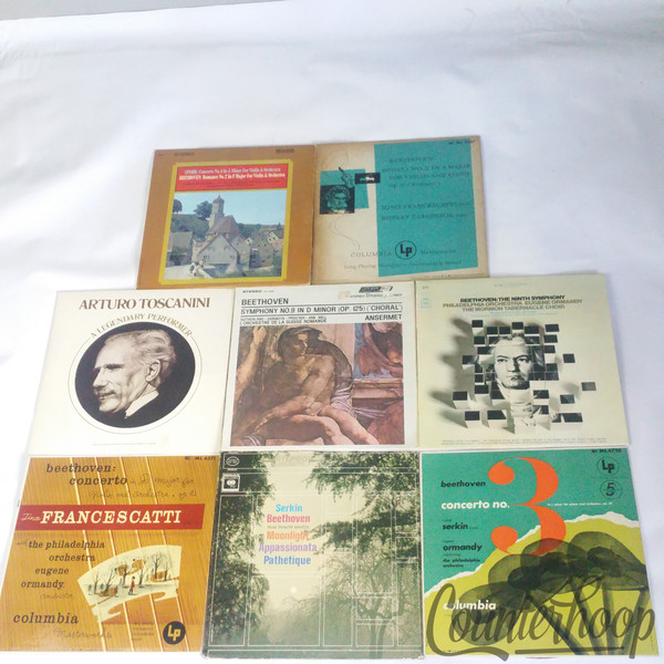 8LP Classical Beethoven/Toscanini/Ansermet/Francescatti/Serkin/Ormandy/Spohr+Lot