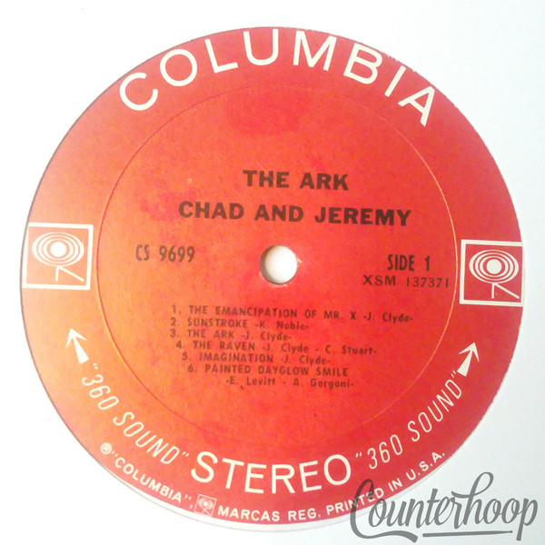 Chad Stuart- Jeremy Clyde – The Ark VG+ 1968 Columbia Gary Usher/Jim Gordon/Horn