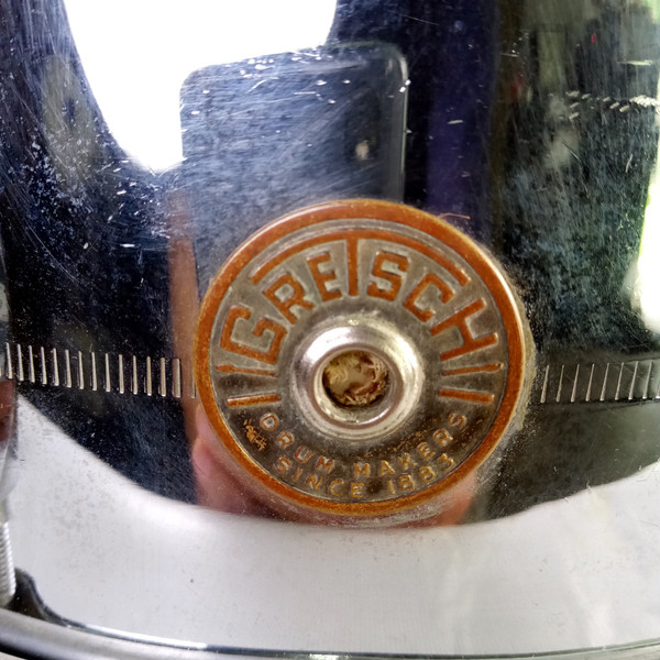 Gretsch COB 4160 Lightning Throw-Off Round Badge Snare Drum Brass+Cast Rims 60s