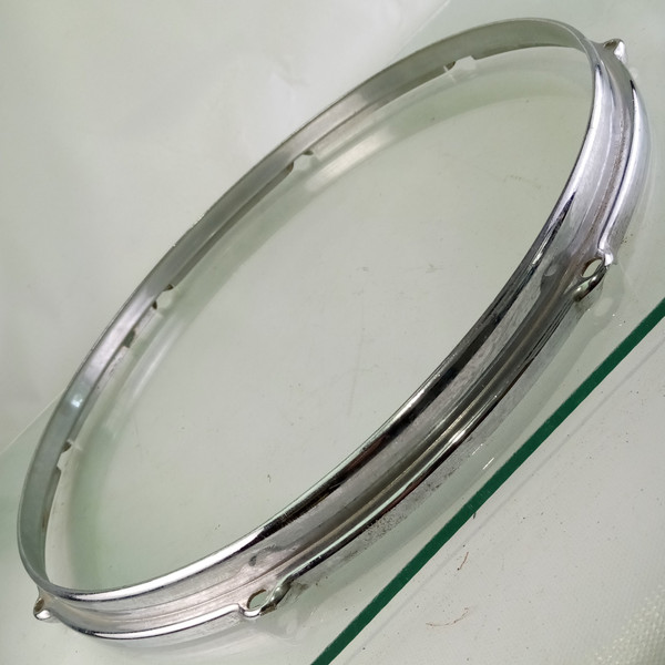 Slingerland 16" BRASS Stick-Saver Floor Tom Drum Batter Rim/Hoop COB 8Lug Chrome