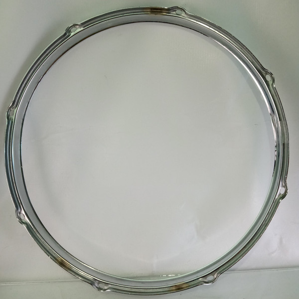 Slingerland 15" BRASS Stick-Saver Snare/Tom Drum Batter Rim/Hoop COB 8Lug Chrome