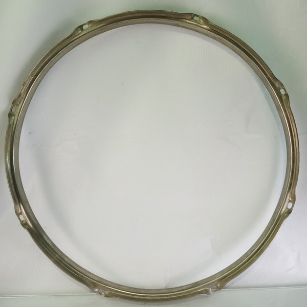 Ludwig 15"BRASS Triple-Flange NOB Snare/Tom Drum Batter Rim/Hoop 8Lug Nickel WFL