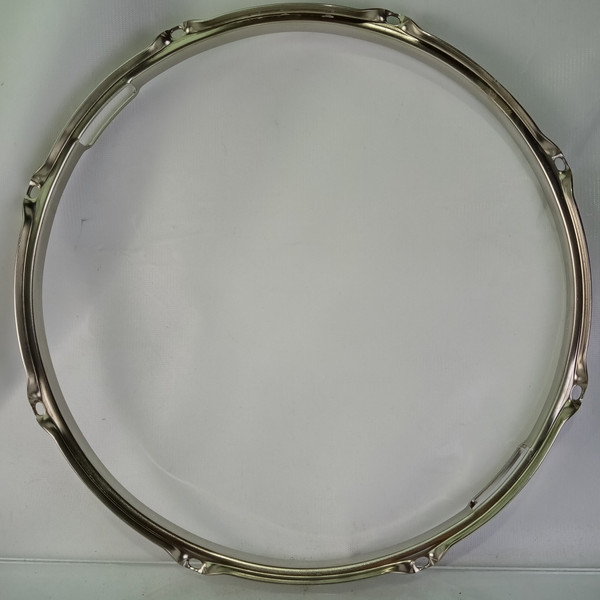 Ludwig 14"NOB BRASS Triple-Flange Snare Drum Resonant Rim/Hoop WFL Jazz Fest 50s