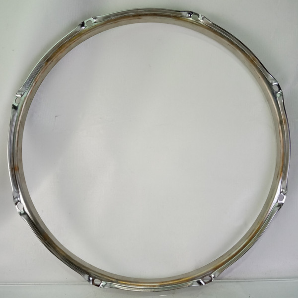 Ludwig 14"BRASS 8Lug Triple-Flange Snare/Floor Tom Drum Rim/Hoop Vintage 60s COB