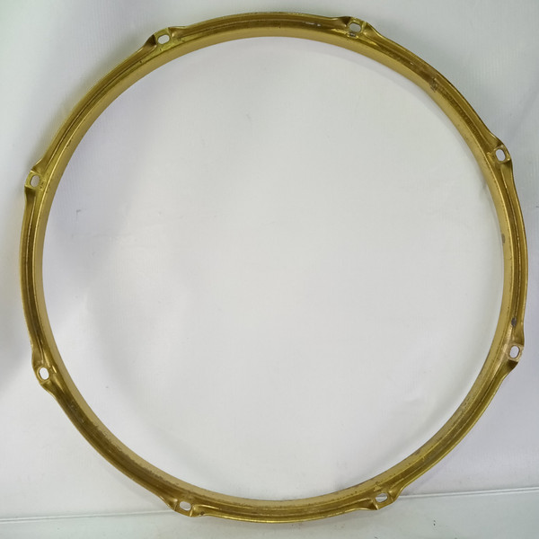 Ludwig 14"24k Gold Plated BRASS 8Lug Triple-Flange Snare/Floor Tom Drum Rim/Hoop