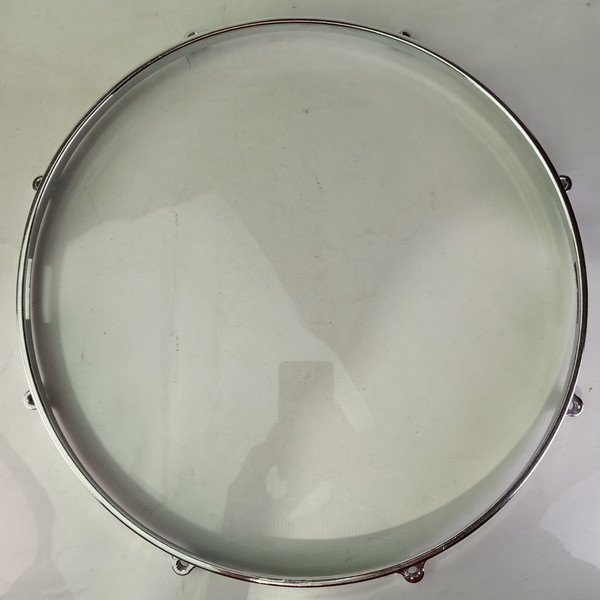 *Ajax 14" Die-Cast Snare Drum Resonant Side Rim/Hoop 8-Lug Chrome Vintage 60s
