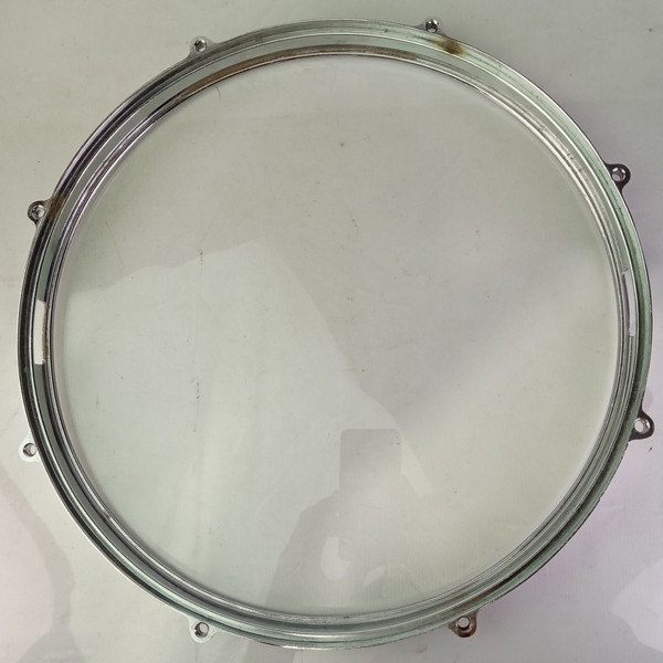 *Ajax 14" Die-Cast Snare Drum Resonant Side Rim/Hoop 8-Lug Chrome Vintage 60s