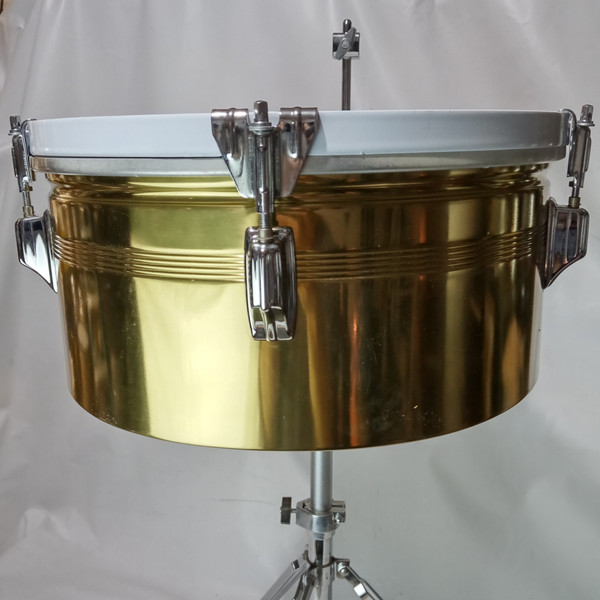 Rogers Natural BRASS Timbales NOS-OG-Box 6.5