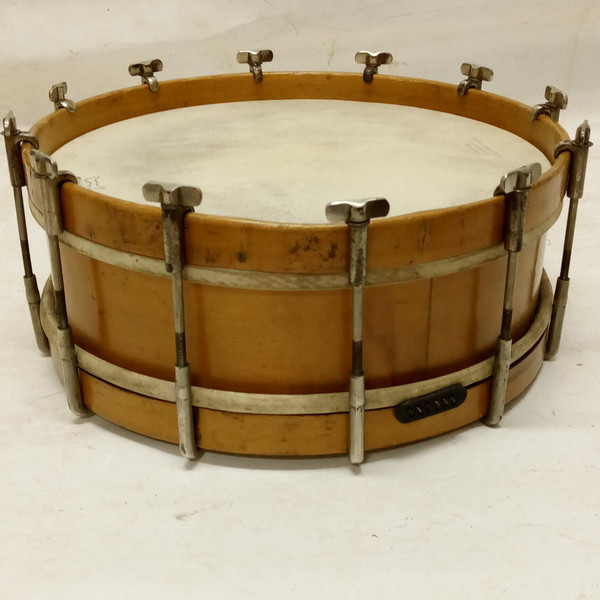 George B. Stone 5x14"1Ply Maple Snare Drum Calf Head Early American 1900s Boston