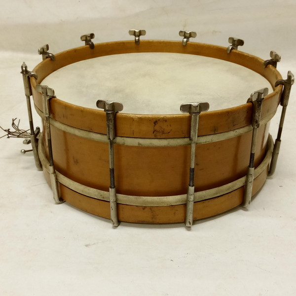 George B. Stone 5x14"1Ply Maple Snare Drum Calf Head Early American 1900s Boston