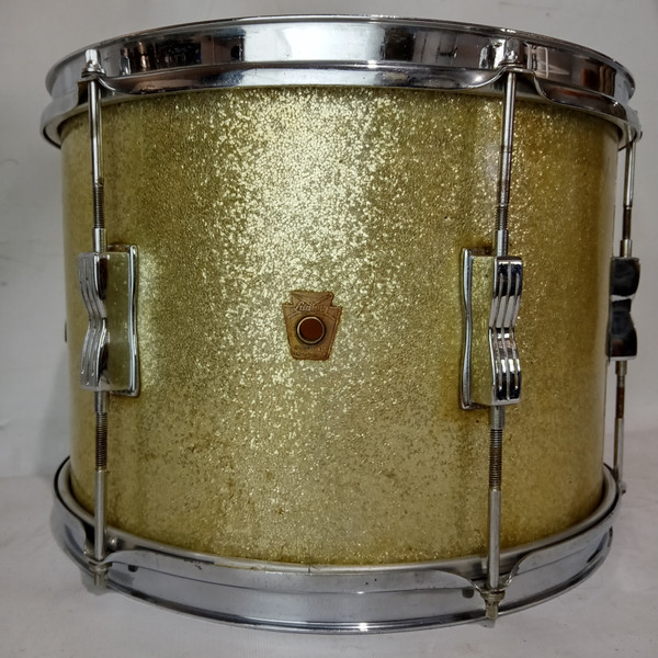 Ludwig 9x13"Silver Sparkle Club Date Tom Drum Pre-Serial Keystone/COB Brass Rims