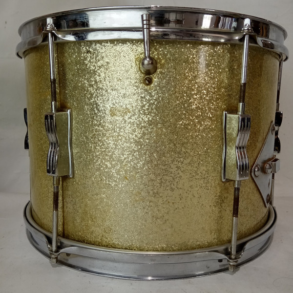 Ludwig 9x13"Silver Sparkle Club Date Tom Drum Pre-Serial Keystone/COB Brass Rims