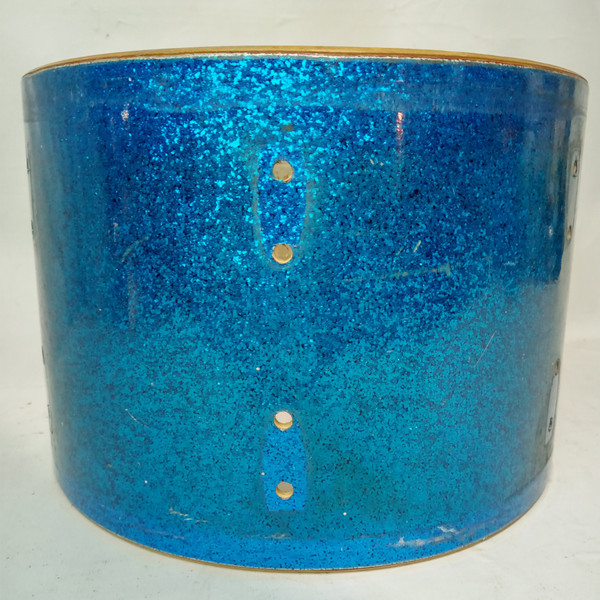 Gretsch 9x13"Blue Sparkle Tom Drum Shell Round Badge Vintage 60s 6Ply Jasper USA