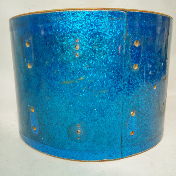 Gretsch 9x13"Blue Sparkle Tom Drum Shell Round Badge Vintage 60s 6Ply Jasper USA