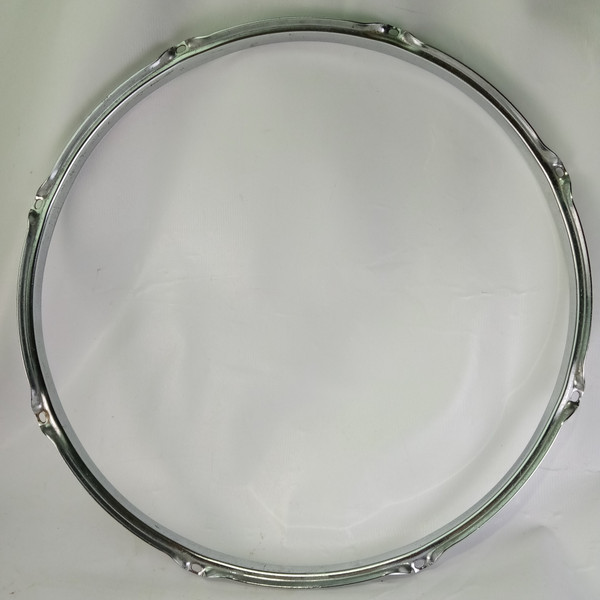 Ludwig 18"BRASS Floor Tom Drum Batter Rim/Hoop 8Lug Triple-Flange Chrome COB 60s