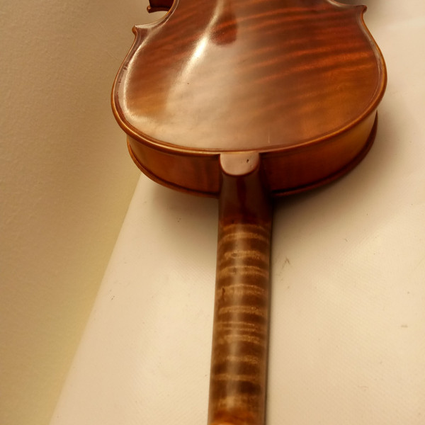 One 1Piece Back! Violin Size 4/4 Luthier+Knilling Case+Bow*Wood Chin-Rest+Tuners