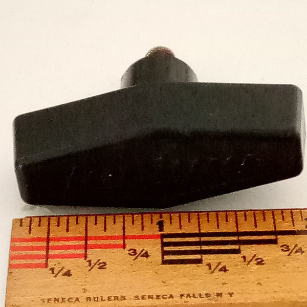 Ludwig Vintage Hercules Wing Screw Black Plastic T-Handle Knob 1/2x1/4-28tpi 70