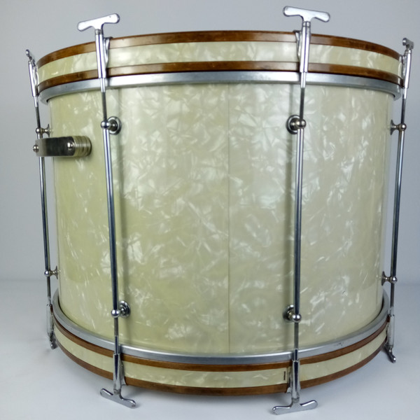 Leedy&Ludwig 14x22" 8-Tube Lug Bass Drum WMP Chrome/Nickel Rail Vintage 50s+CALF