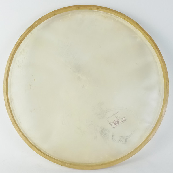 Ludwig 14" Slunk Snare Drum Resonant Side Transparent Calf Skin Head Vintage 50s