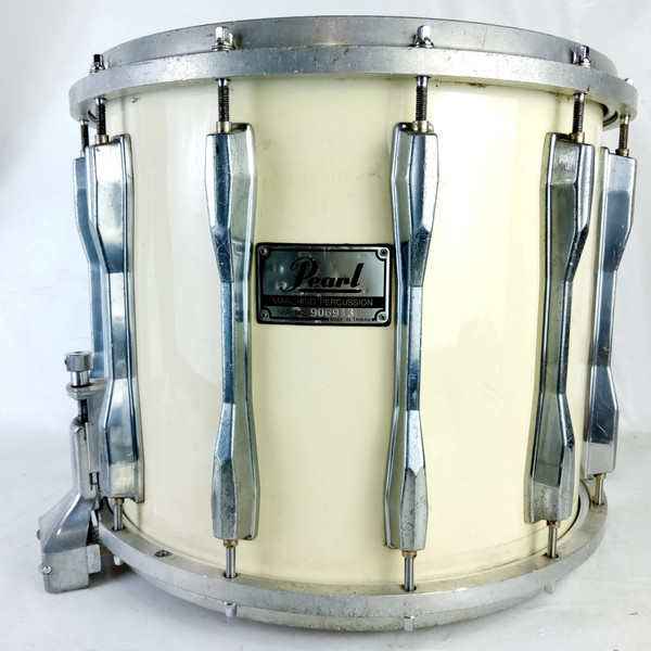 Pearl 12x14"Marching Percussion Snare Drum White 12-Lug High-Tension Die-Cast
