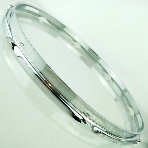 Ludwig 15"1.6mm 8Lug Marching Snare Drum Resonant Rim/Hoop Chrome US Vintage 70s